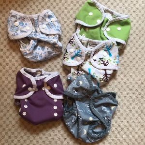 FIVE cute diaper covers for baby